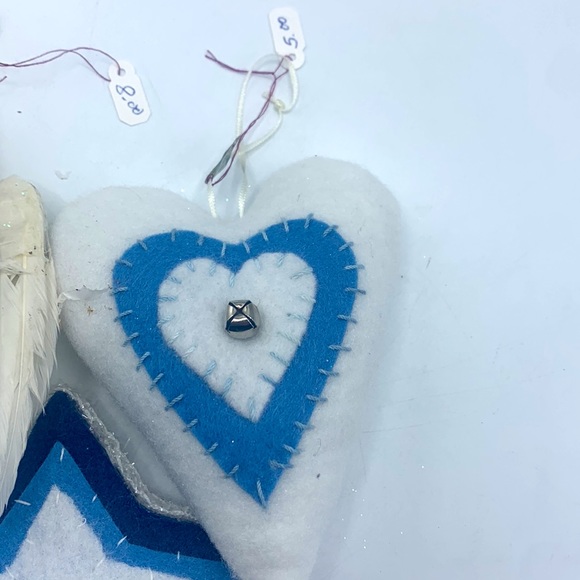HC Accents Christmas Ornaments Angel, Heart, Star/felt material - Picture 3 of 5